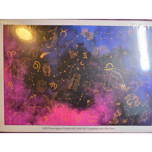 Puzzle - Zodiac Sign Gold Foil Puzzle - 1000 pcs - Robert Federick - Picture 1 of 4